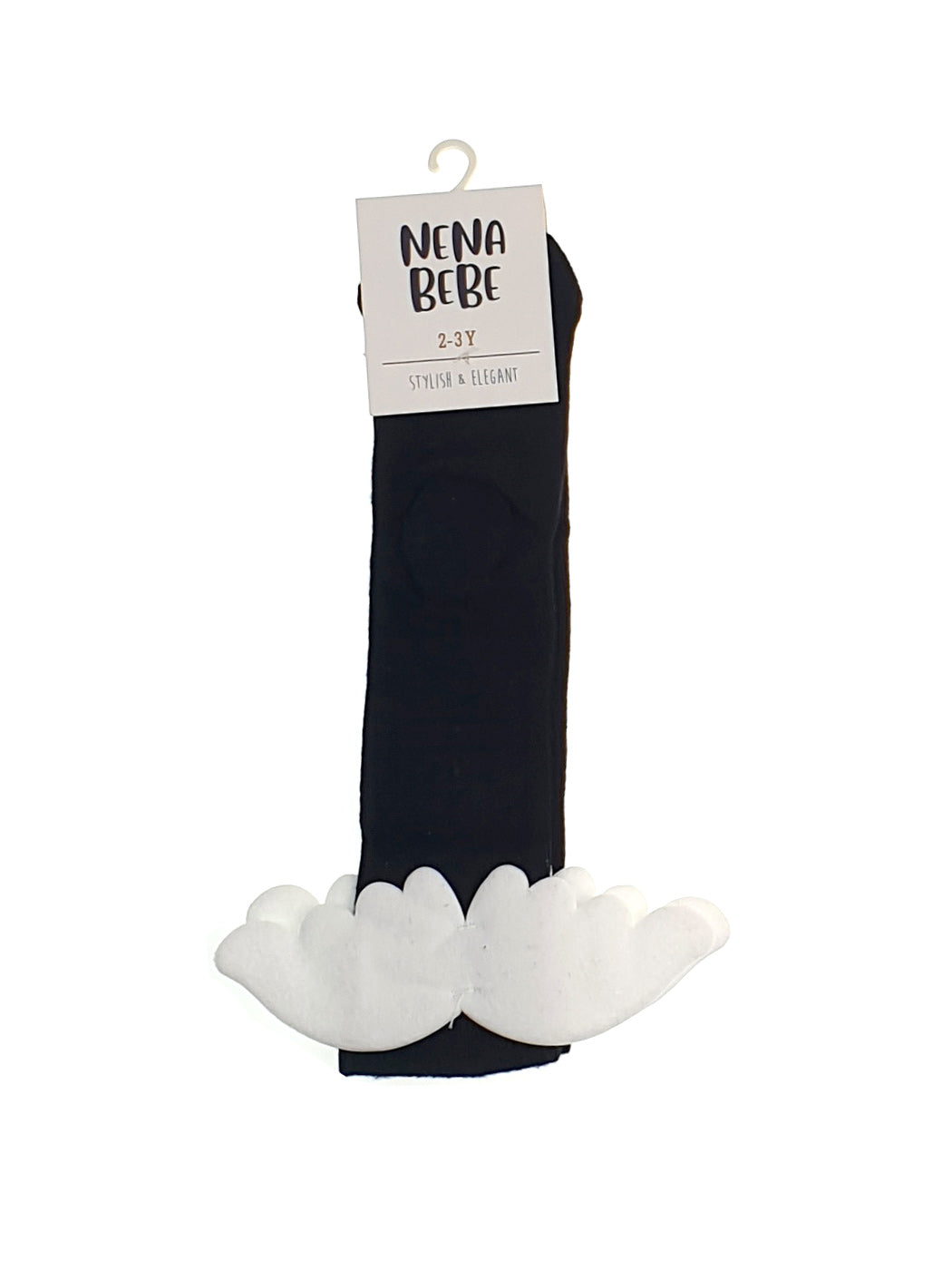 NENA BEBE Girl's Knee-high socks with wings-5008 black