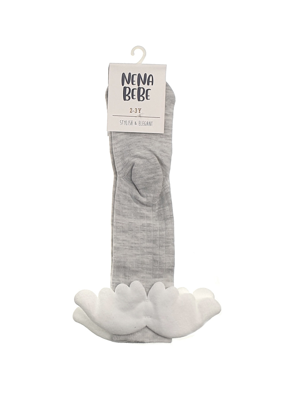 NENA BEBE Girl's Knee-high socks with wings-5008 grey