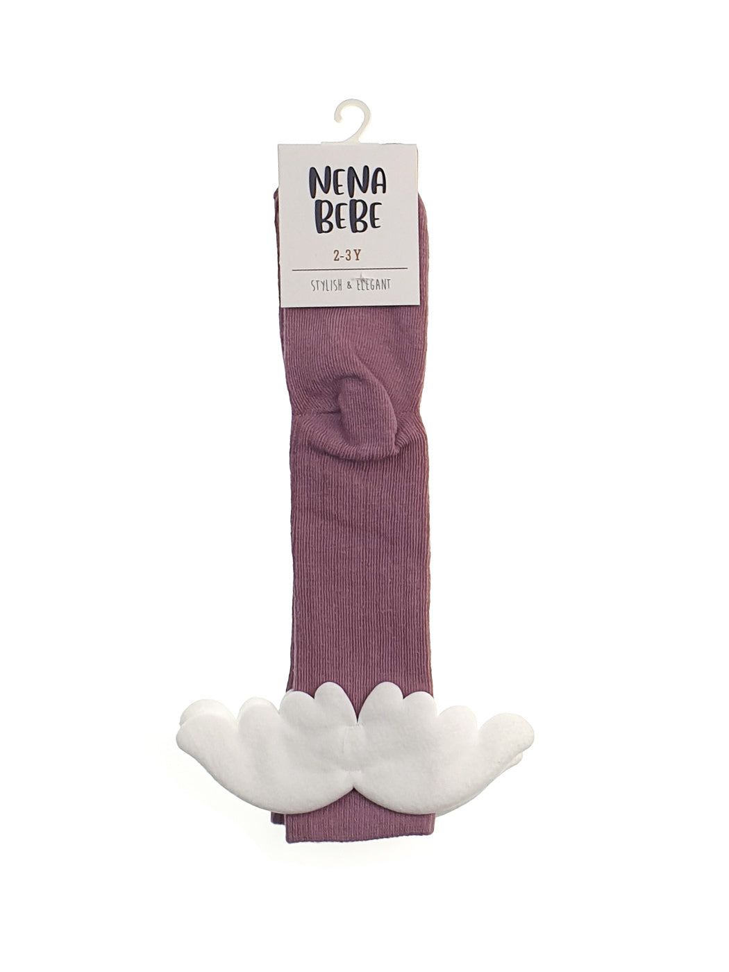 NENA BEBE Girl's Knee-high socks with wings-5008 purple