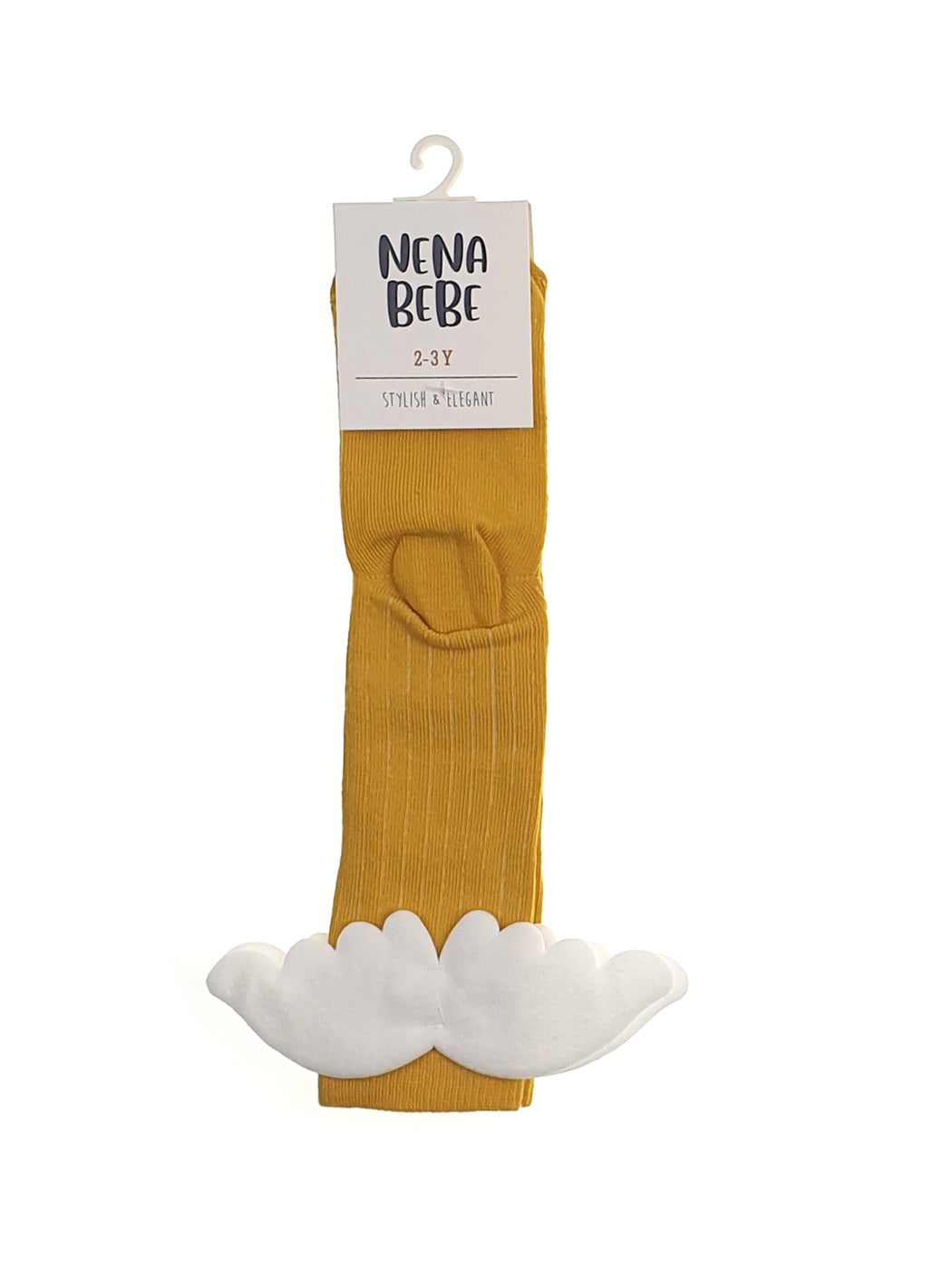 NENA BEBE Girl's Knee-high socks with wings-5008 Yellow