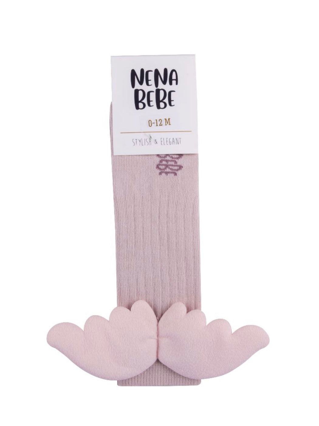 NENA BEBE Knee-high socks with wings-B5008 dark pink