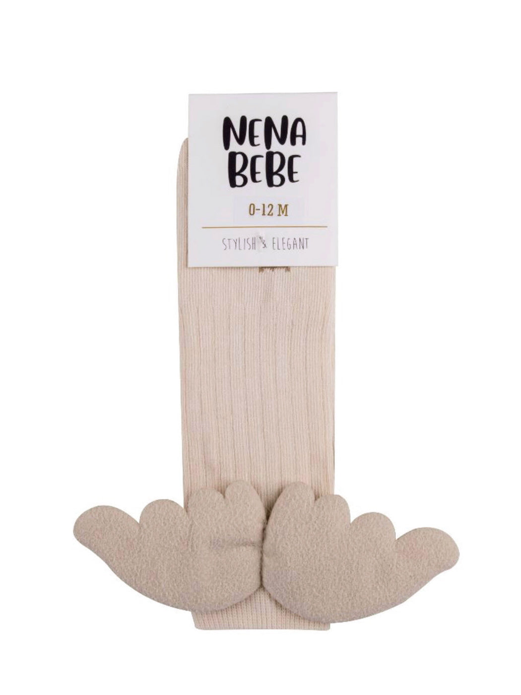 NENA BEBE Knee-high socks with wings-B5008 beige