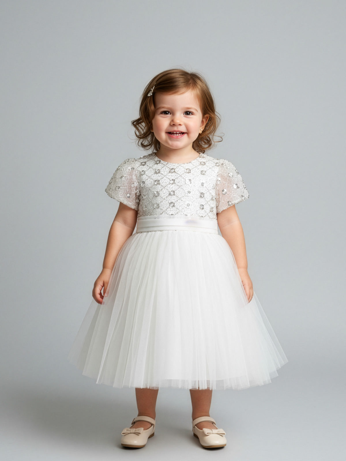 Girl's Tulle dress with sequin-ROSINELLA