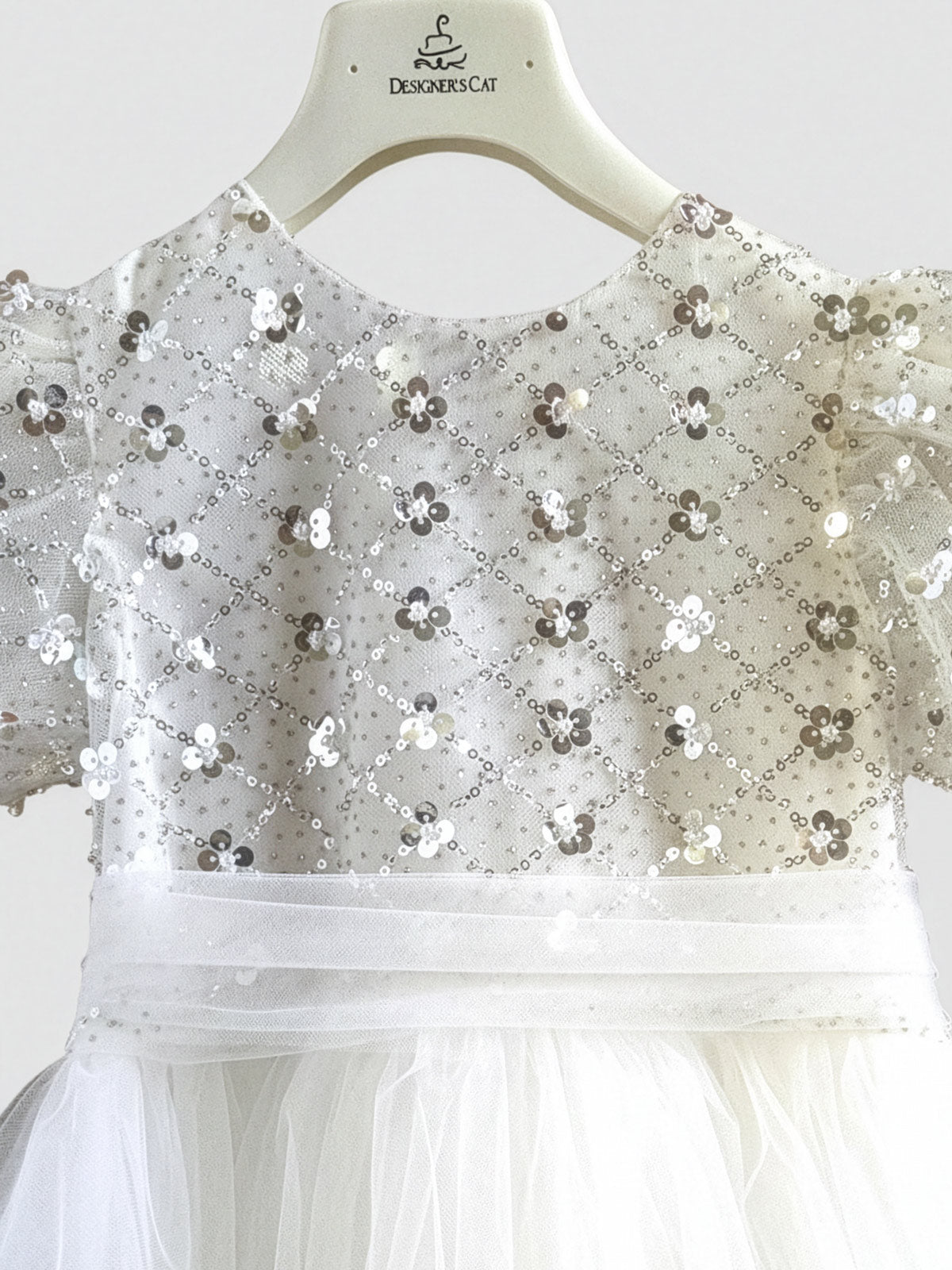 Girl's Tulle dress with sequin-ROSINELLA