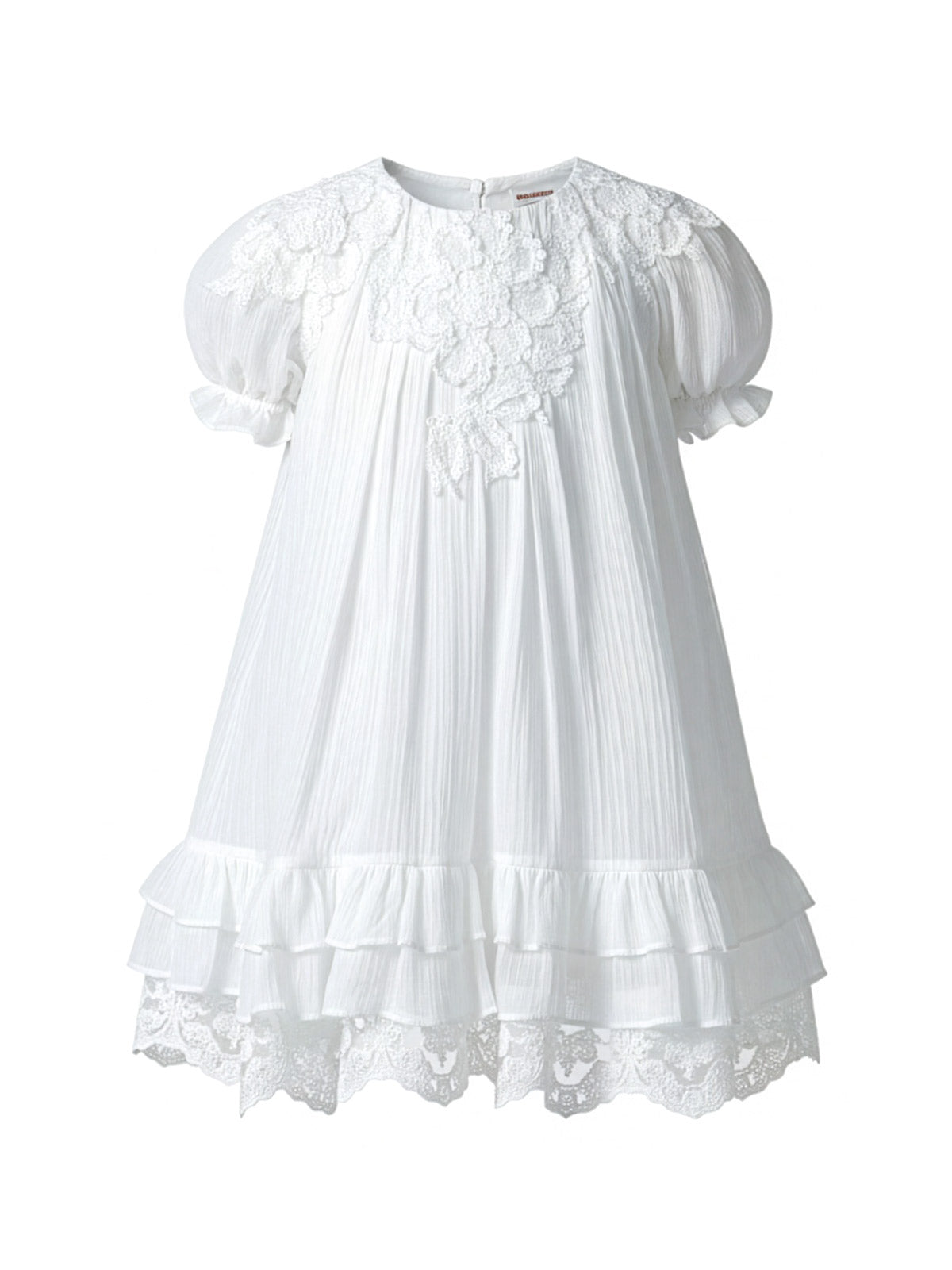 Girl's pleated lace dress-SIDONIA