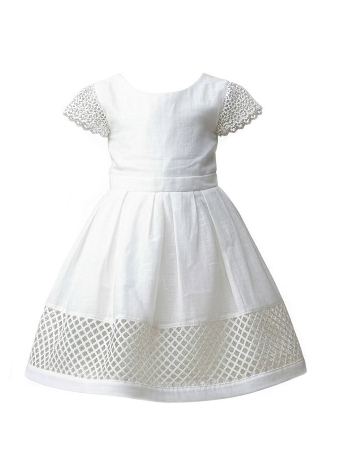 Baptism Linen dress - SIKINOS White