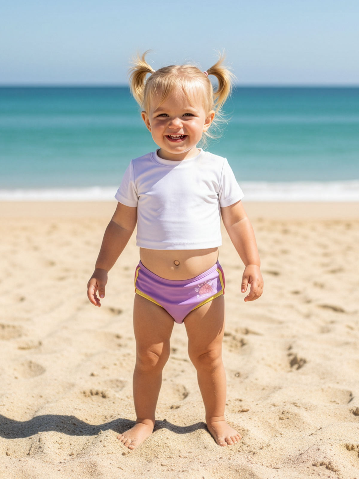 Diesel - Baby's bikini bottom with logo- purple-00KAYZ