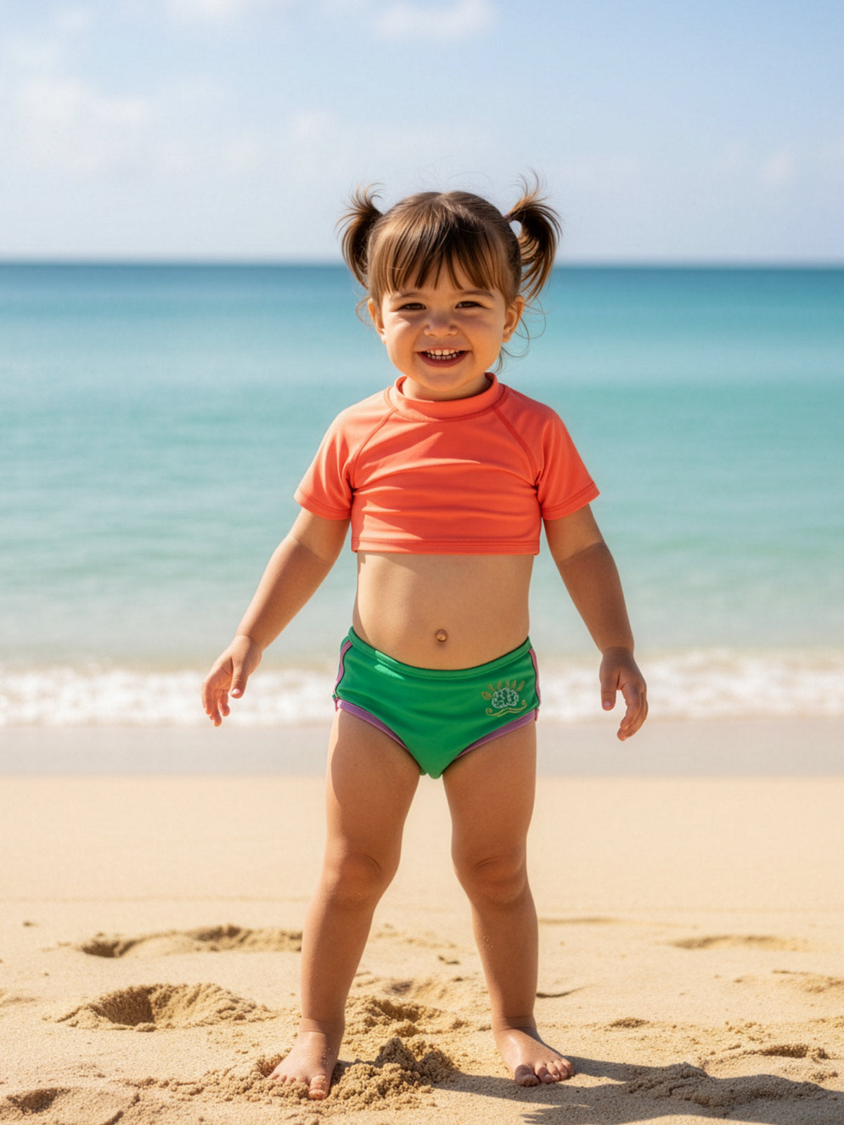 Diesel - Baby's bikini bottom with logo-green-00KAYZ