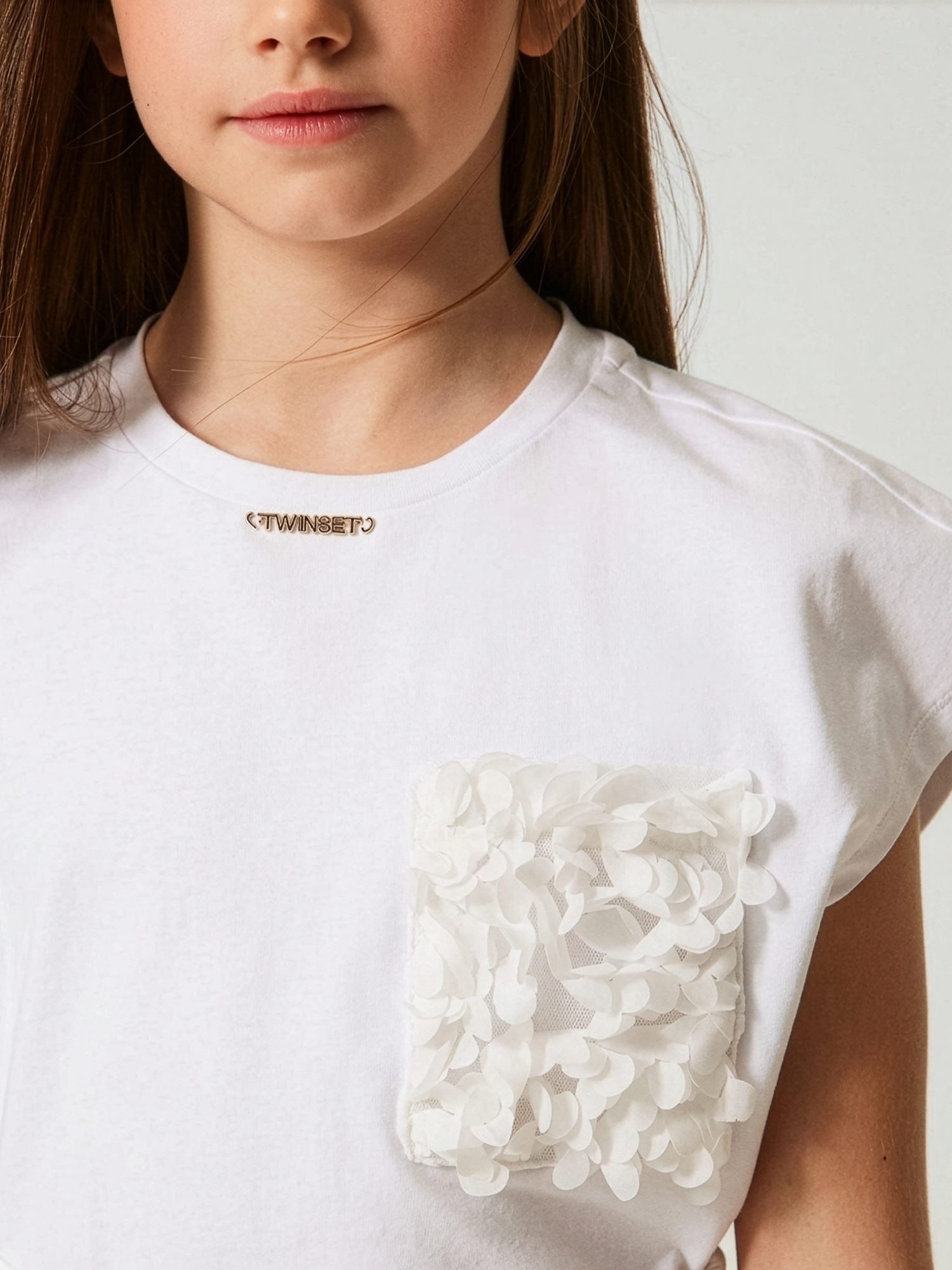 Twinset - Girls' T-shirt with roses