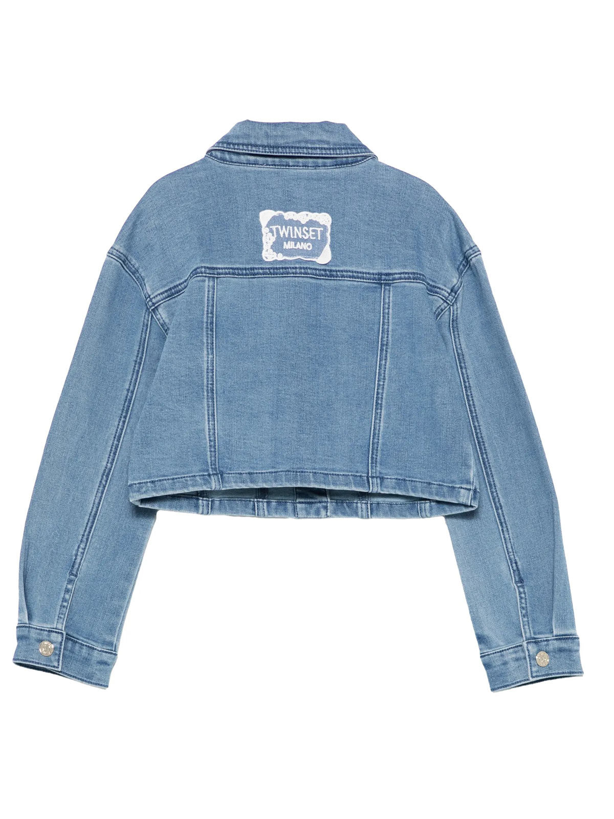 Twinset-Girls' Cropped denim jacket-261GJ2080