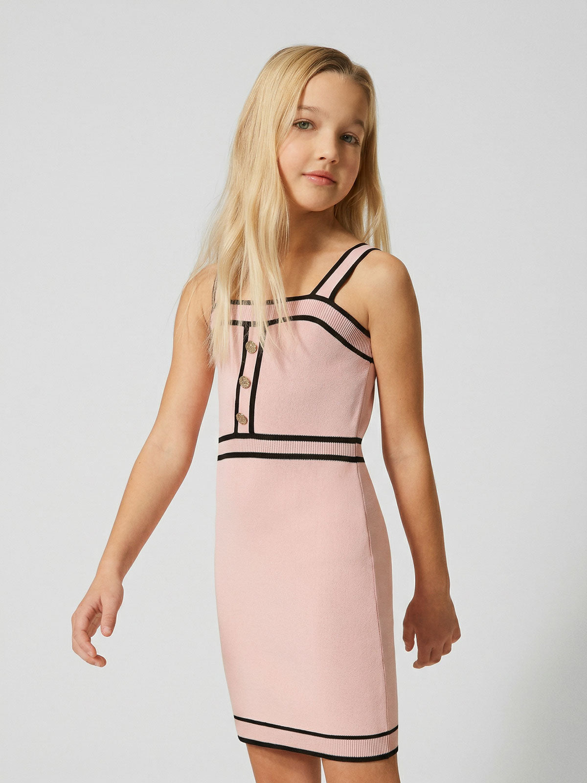 Twinset -Girls' sleeveless short knitted dress