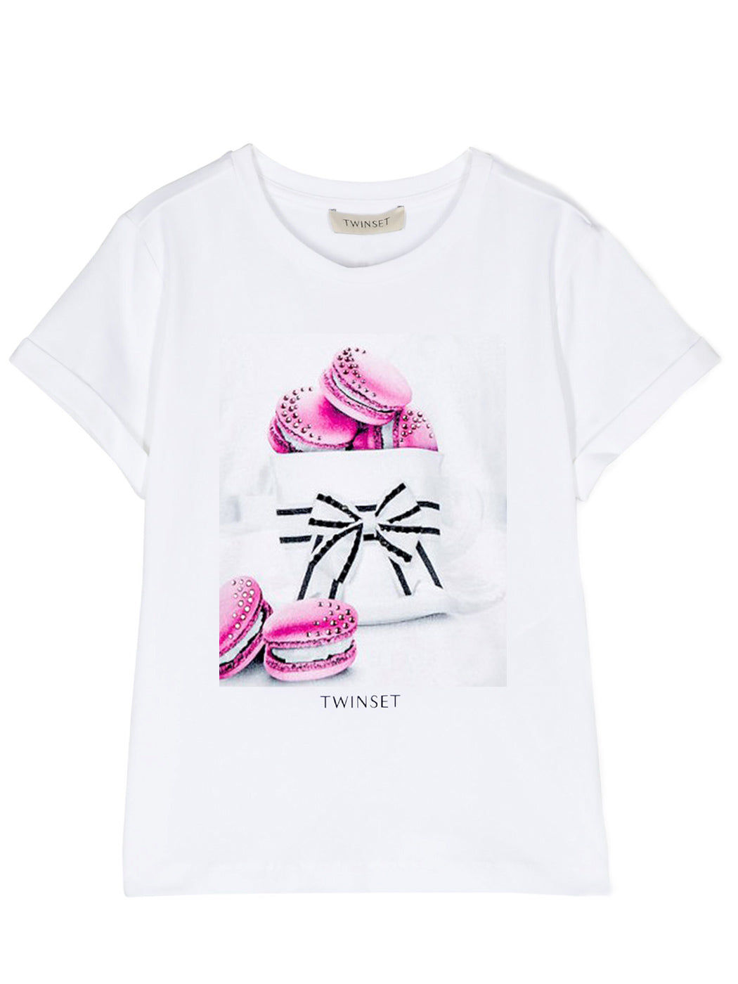 Twinset T-shirt with macarons sweet print