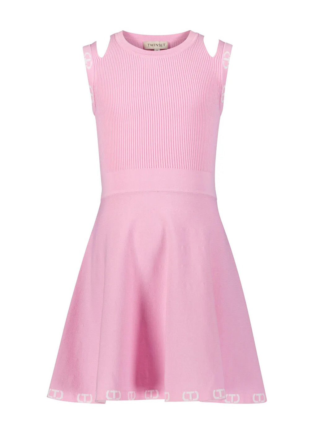 Κοριτσίστικο κοντό φόρεμα με λογότυπο ζακάρ