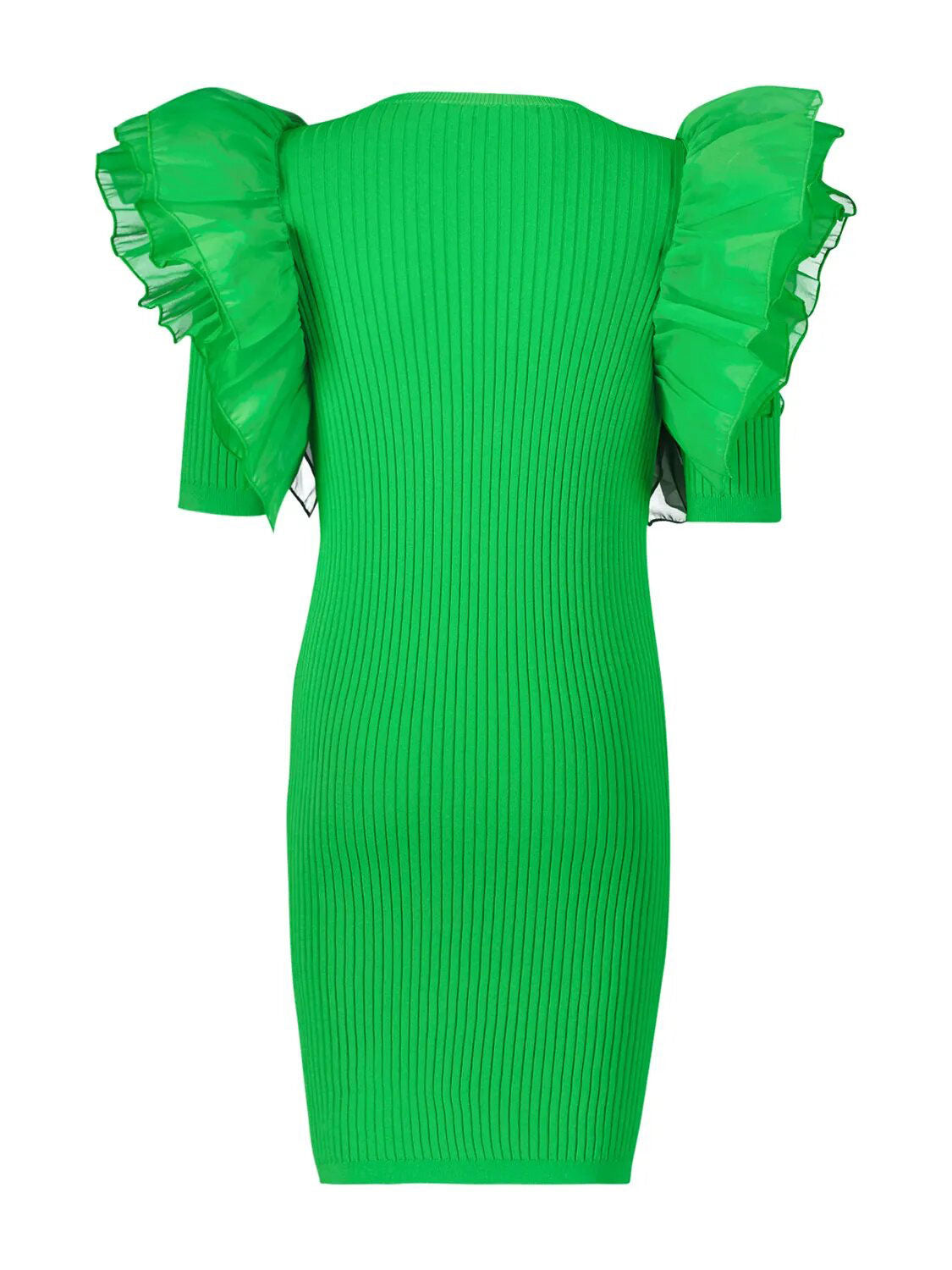 Twinset Πράσινο φόρεμα με μανίκια οργάντζα