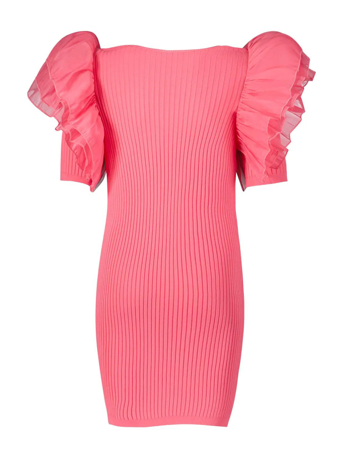 Twinset Ροζ φόρεμα με μανίκια οργάντζα