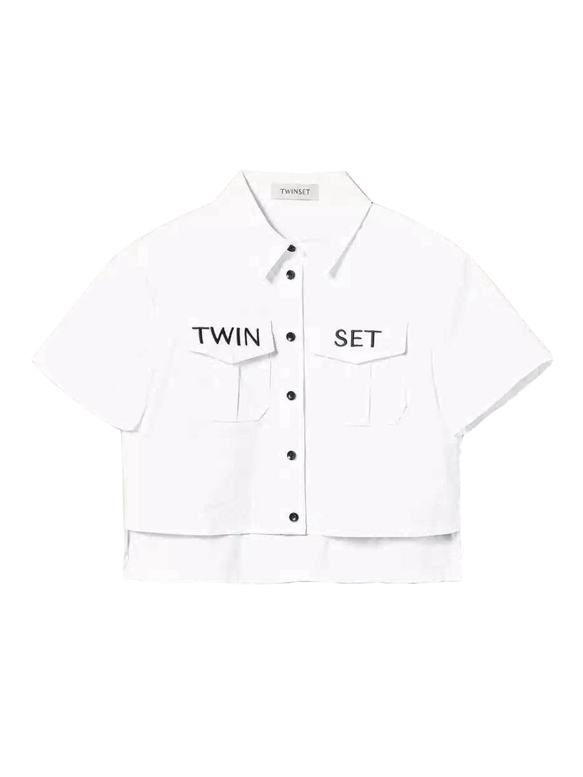TWINSET Girl's Shirt with embroidered logo - 221GJ2021 white