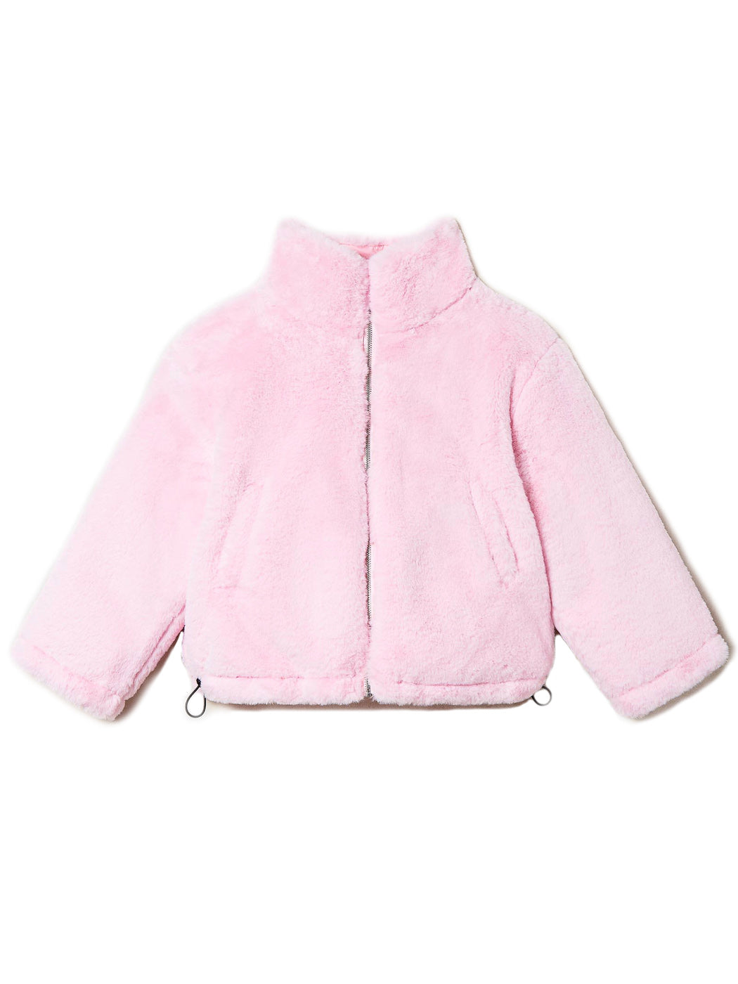 TWINSET Reversible puffer jacket with faux fur - 232GJ2130 Pink