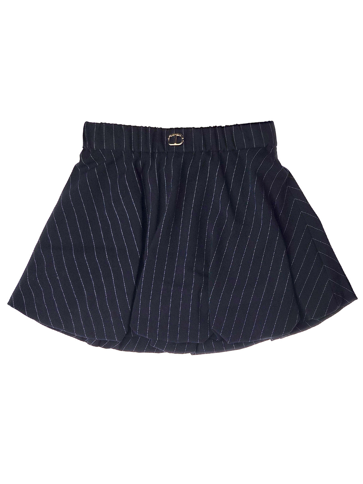 Twinset - Girls' pinstripe skirt with with Oval T logo