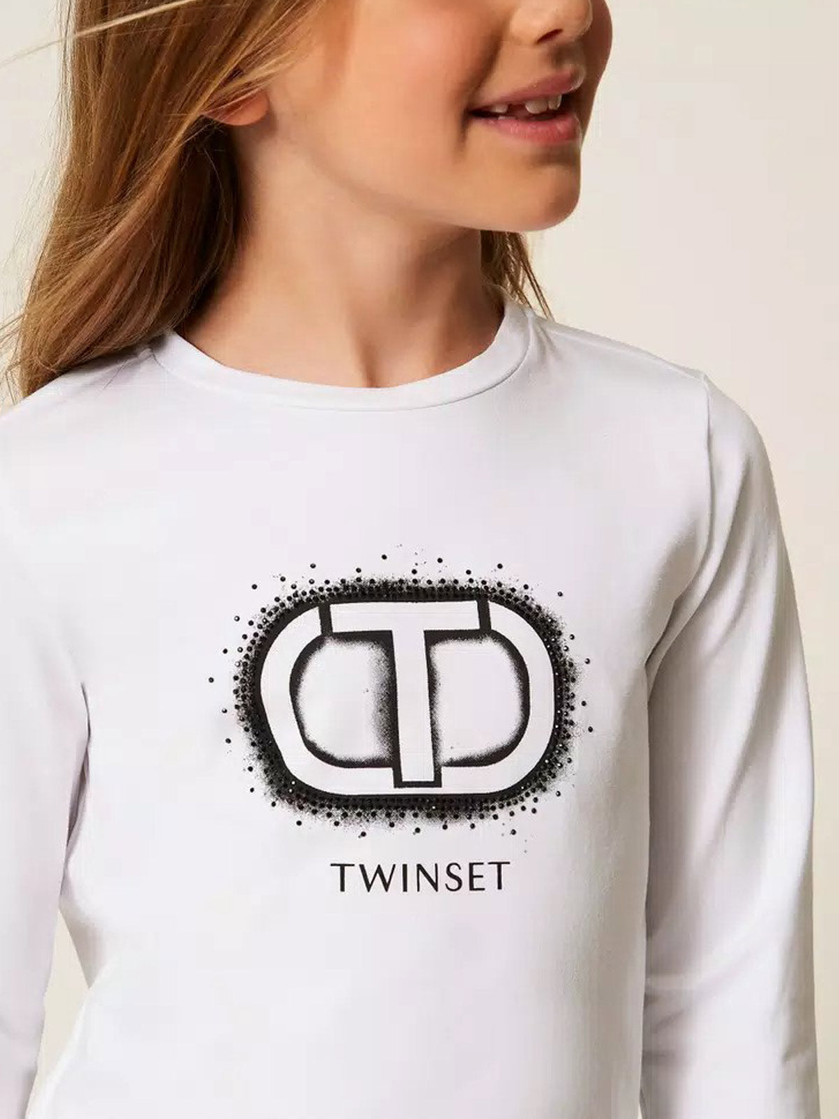 Twinset- Κοριτσίστικη μακρυμάνικη μπλούζα με λογότυπο