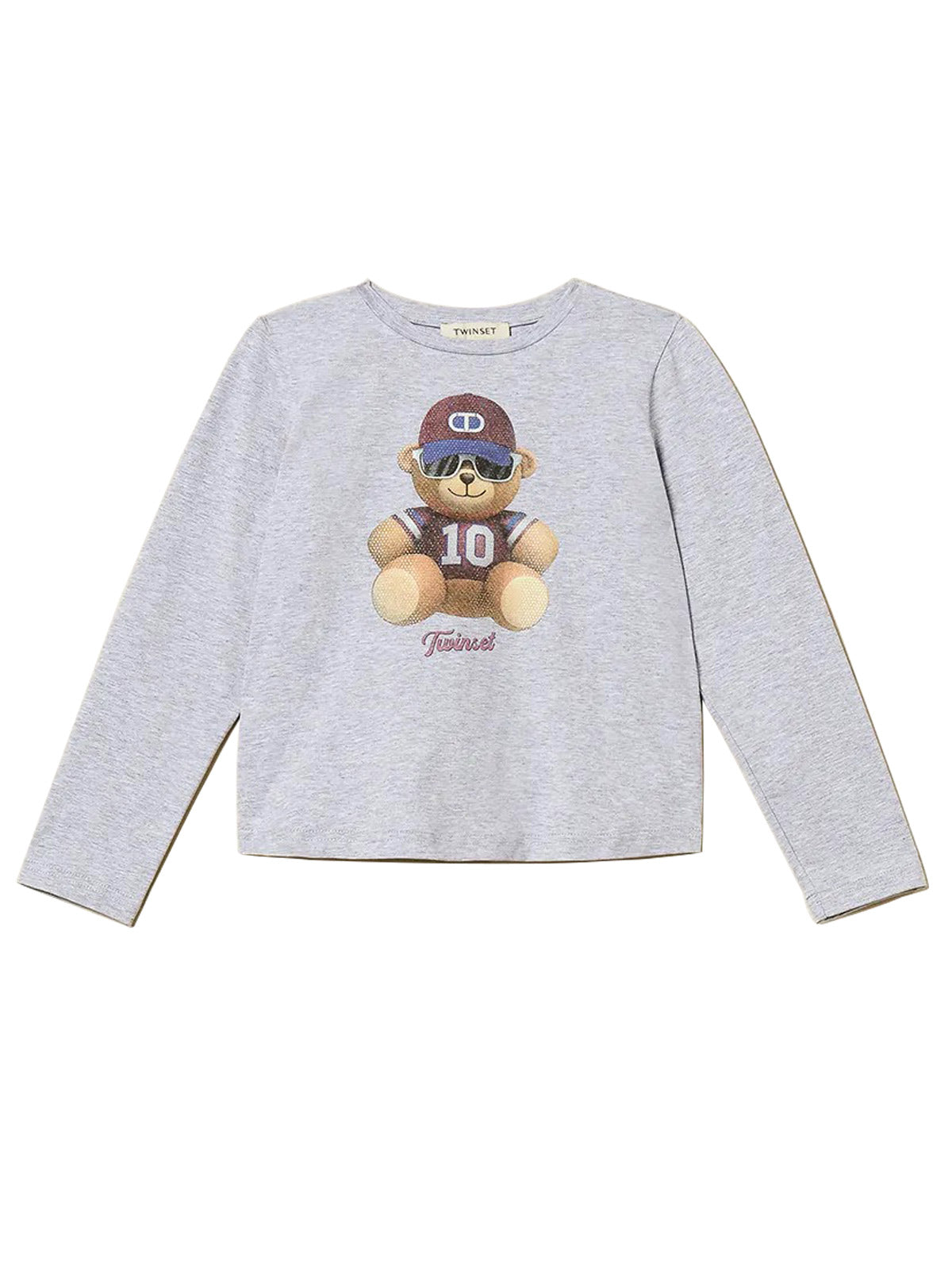 Twinset - Girl's T-shirt with print and rhinestones