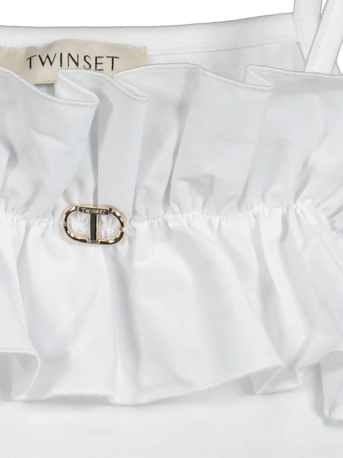 Twinset Girl's cotton top white