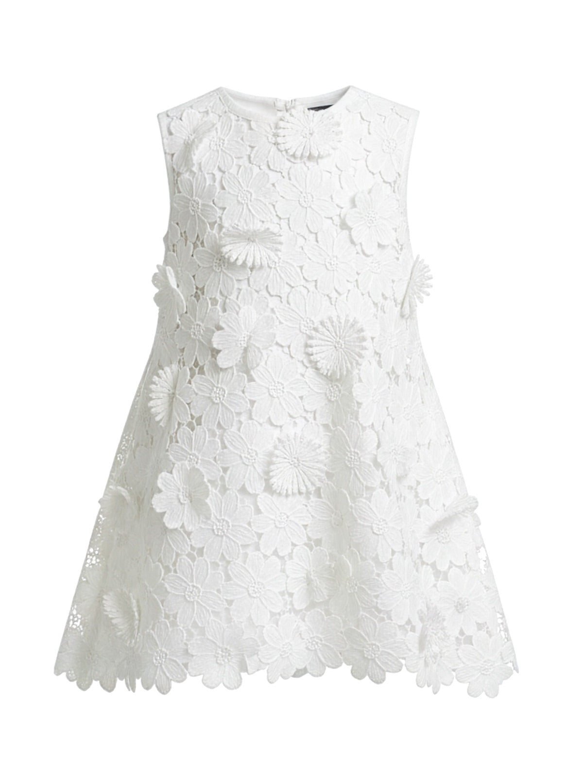 Girl's sleeveless lace dress - YVETTE