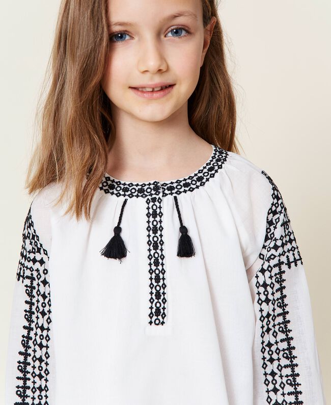 TWINSET Girl's Boho blouse with embroidery-221GJ2101