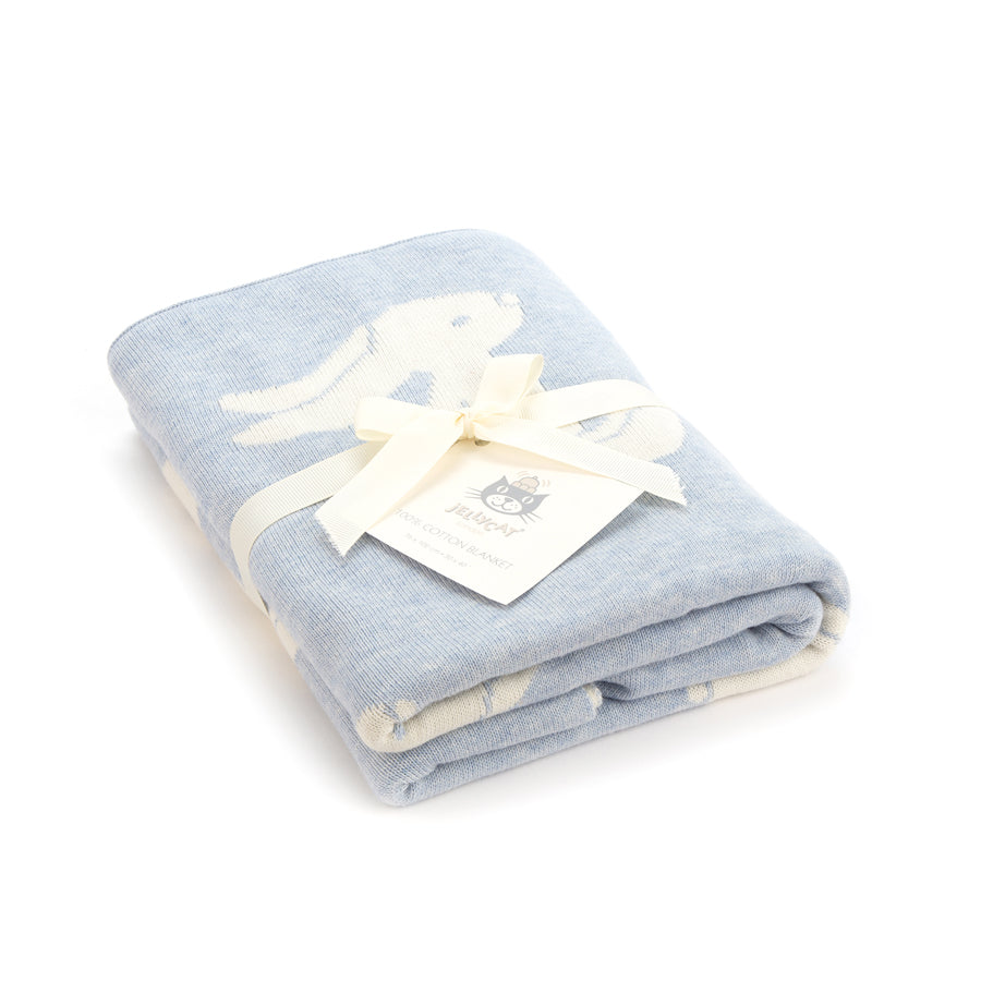 Jellycat Bashful Blue Bunny Blanket-BLK2BL