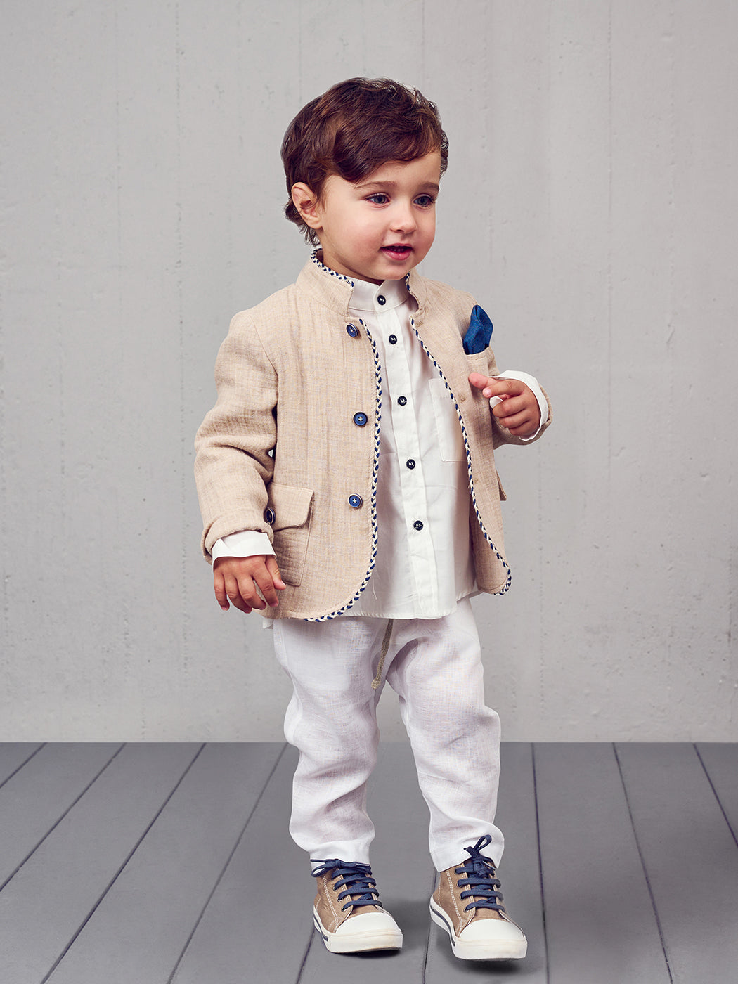 Baptism outfit with Jacquard jacket - STEWART