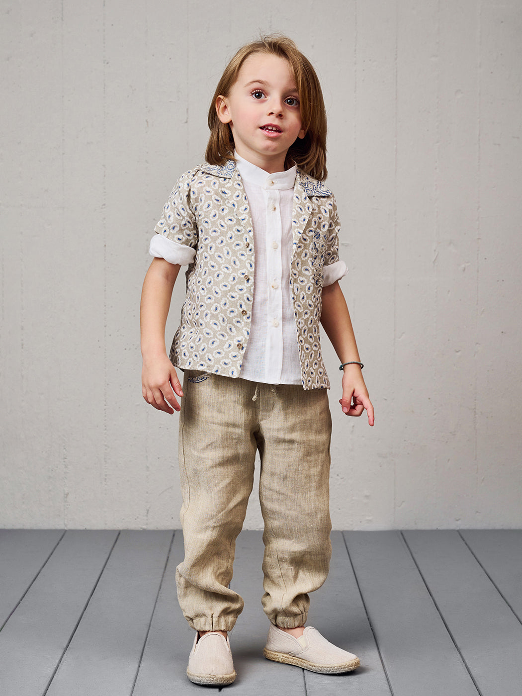Baptism Linen outfit in bohemian style - CEYMAN