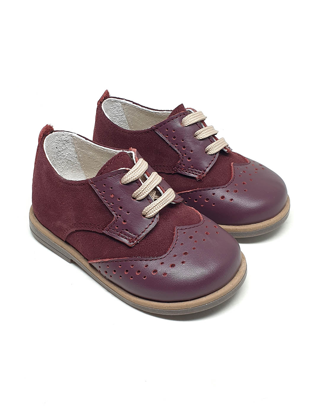 Baby Shoes Moccasins for boy - Burgundy