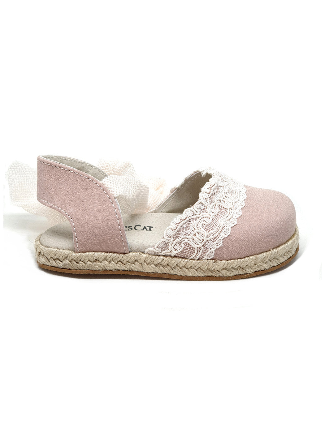 Baptismal Baby shoe Espadrille-Girl-CARMEN Pink