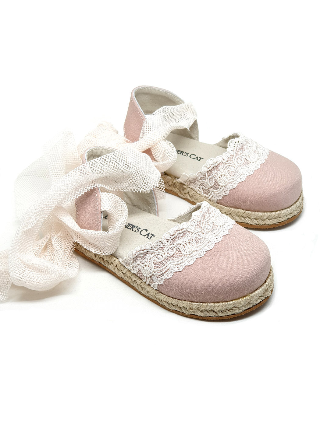 Baptismal Baby shoe Espadrille-Girl-CARMEN Pink