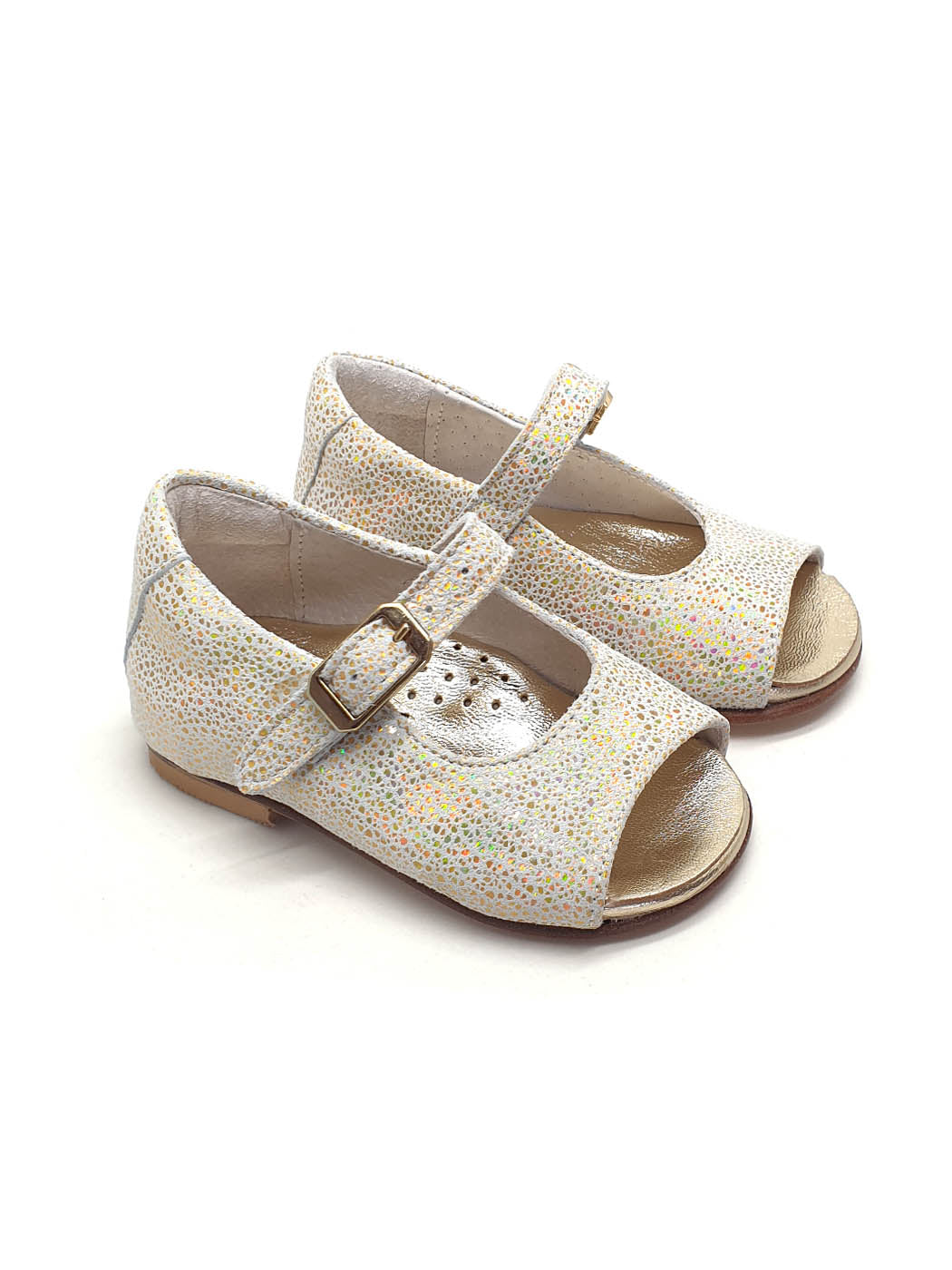 Baptismal baby Girl's shoe -HERMIONE Gold