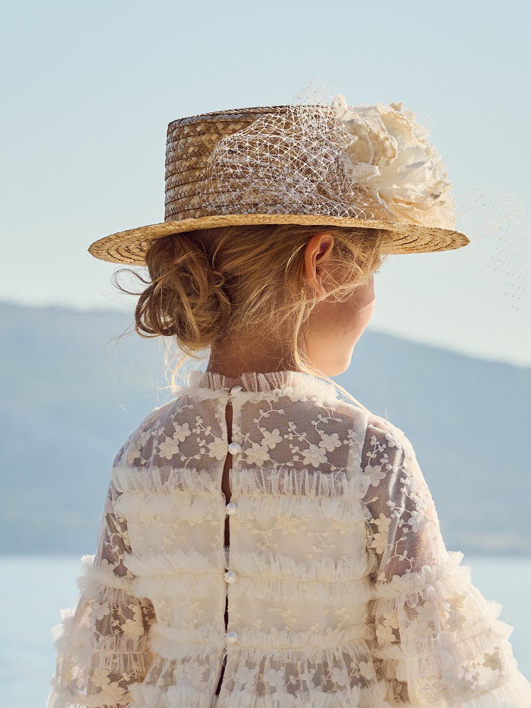 Kid's Handmade Hat for girl - GRACIE Ivory