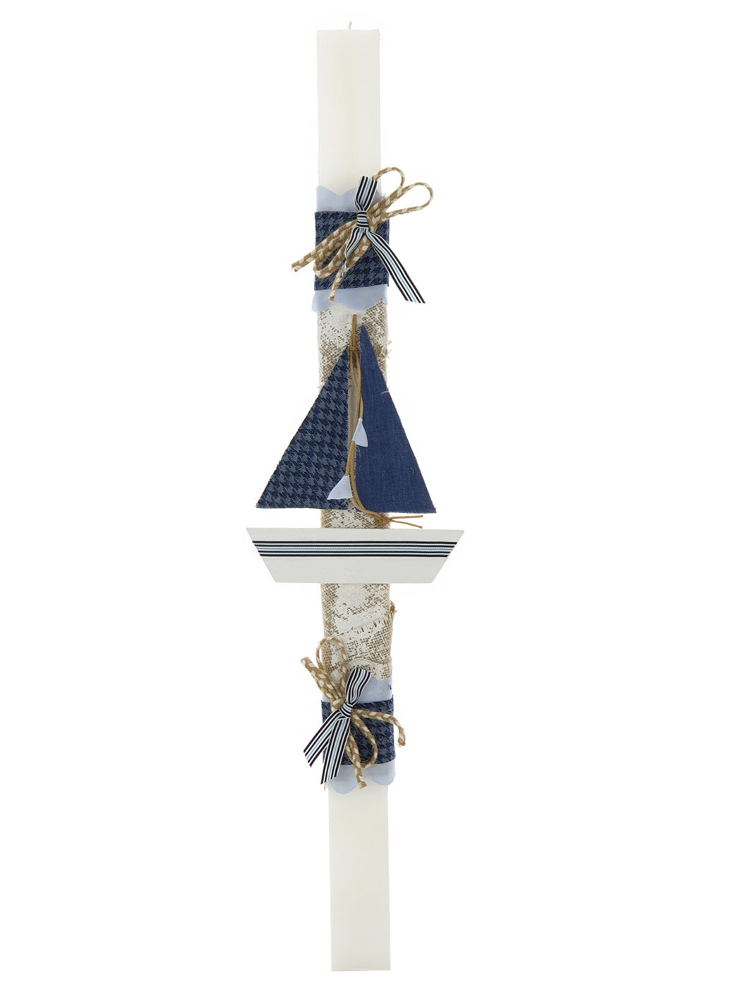 Baptism Candle for boy blue - DAIOS