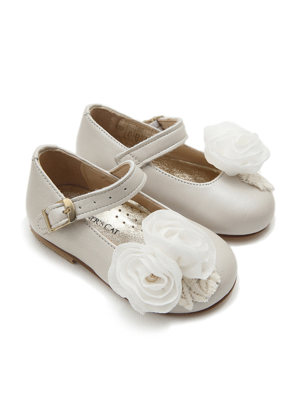 Baptismal baby Girl's shoe Ballerina-NICKY Cream