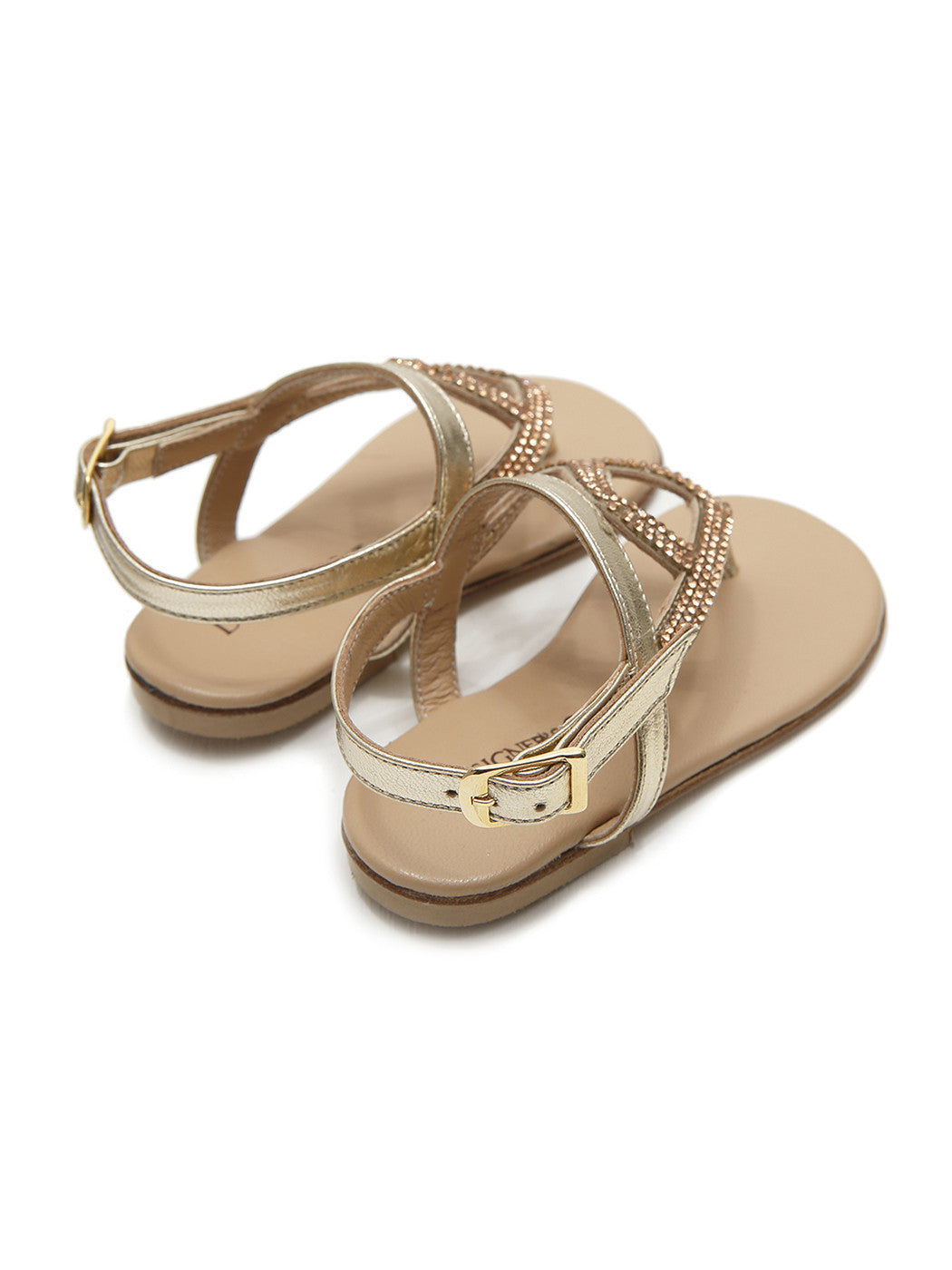 Baptismal Baby sandal for girl - AGNES Gold