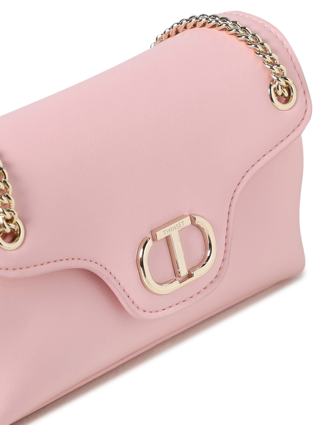 TWINSET Girl's Shoulder bag with logo and studs-231GJ7670 Pink