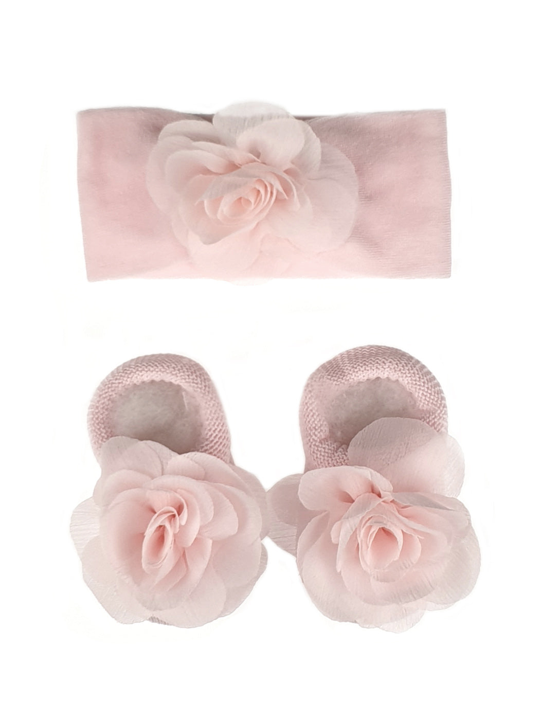 STORY LORIS - Pink Booties & Headband set for baby-21171