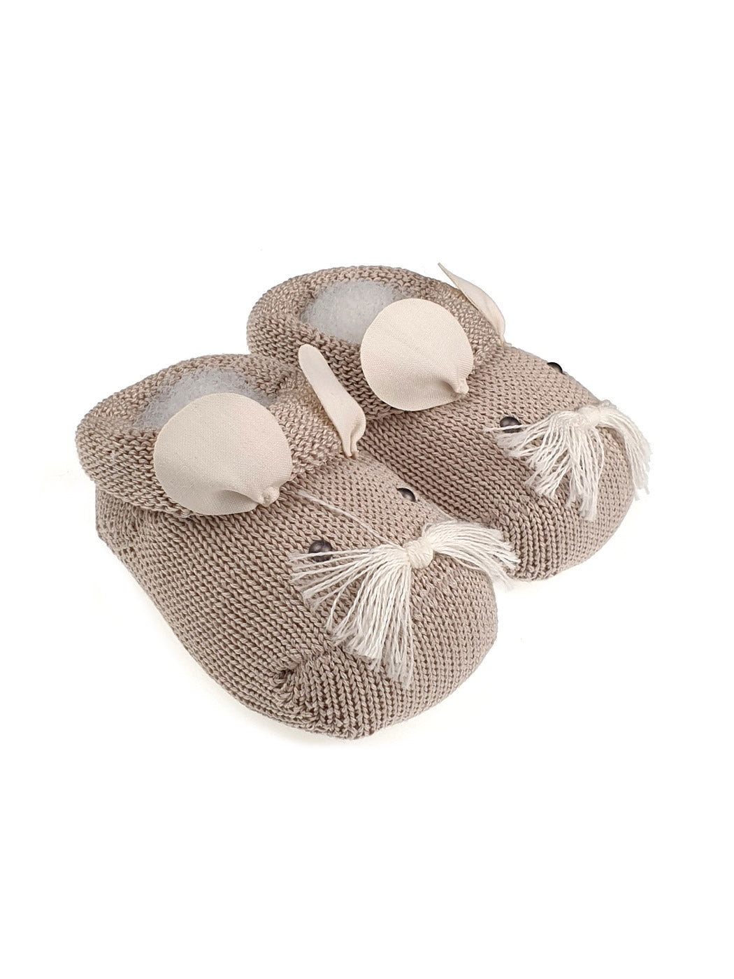 STORY LORIS - Baby beige bonnet & Booties Gift Set-21195