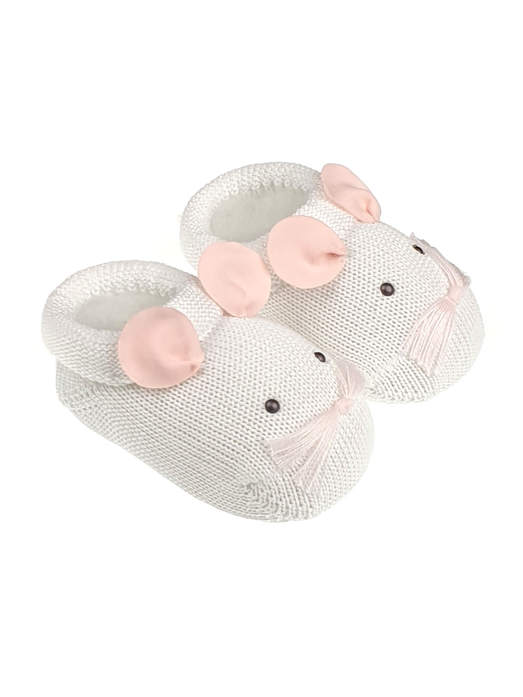 STORY LORIS - Baby white bonnet & Booties Gift Set-21195