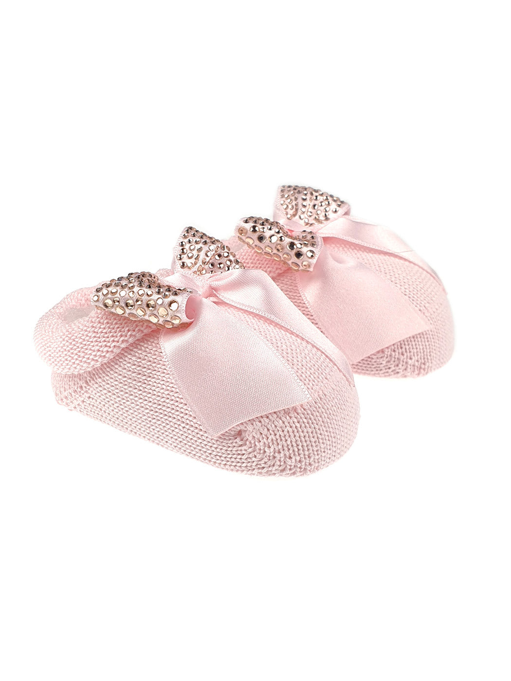 STORY LORIS - Baby Girls pink Booties & Headband Gift-31002