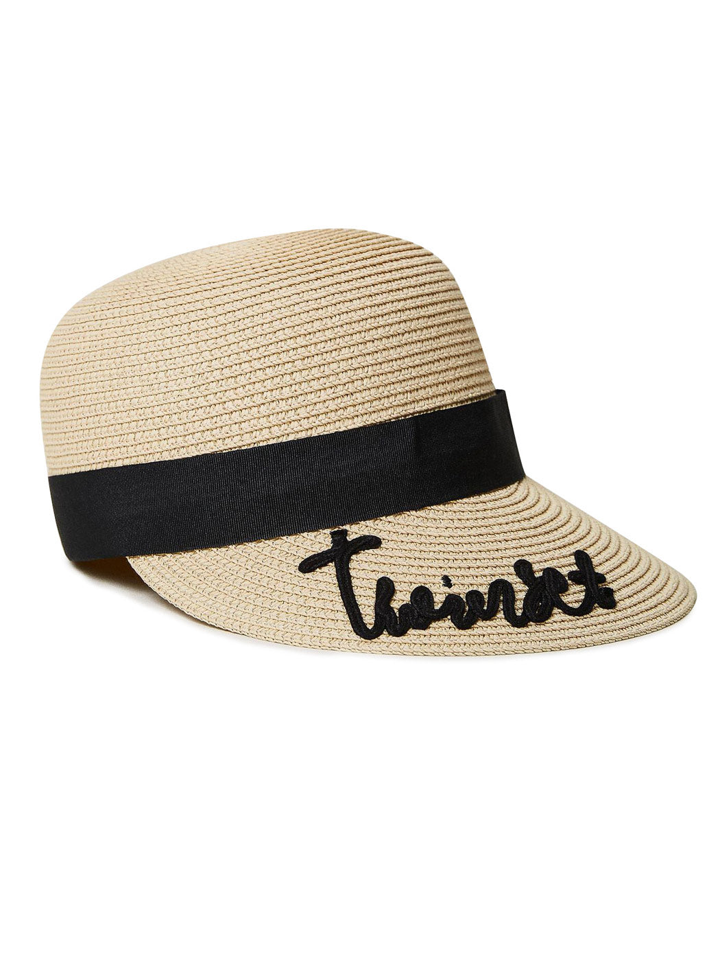TWINSET Ψάθινο καπέλο με λογότυπο