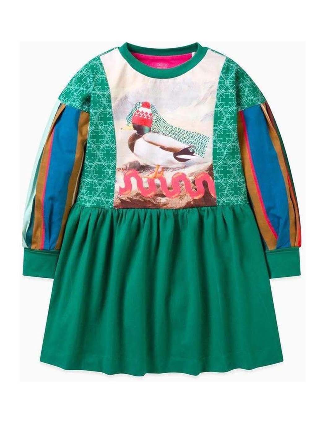 Oilily Traditie Jersey Dress for baby in Green