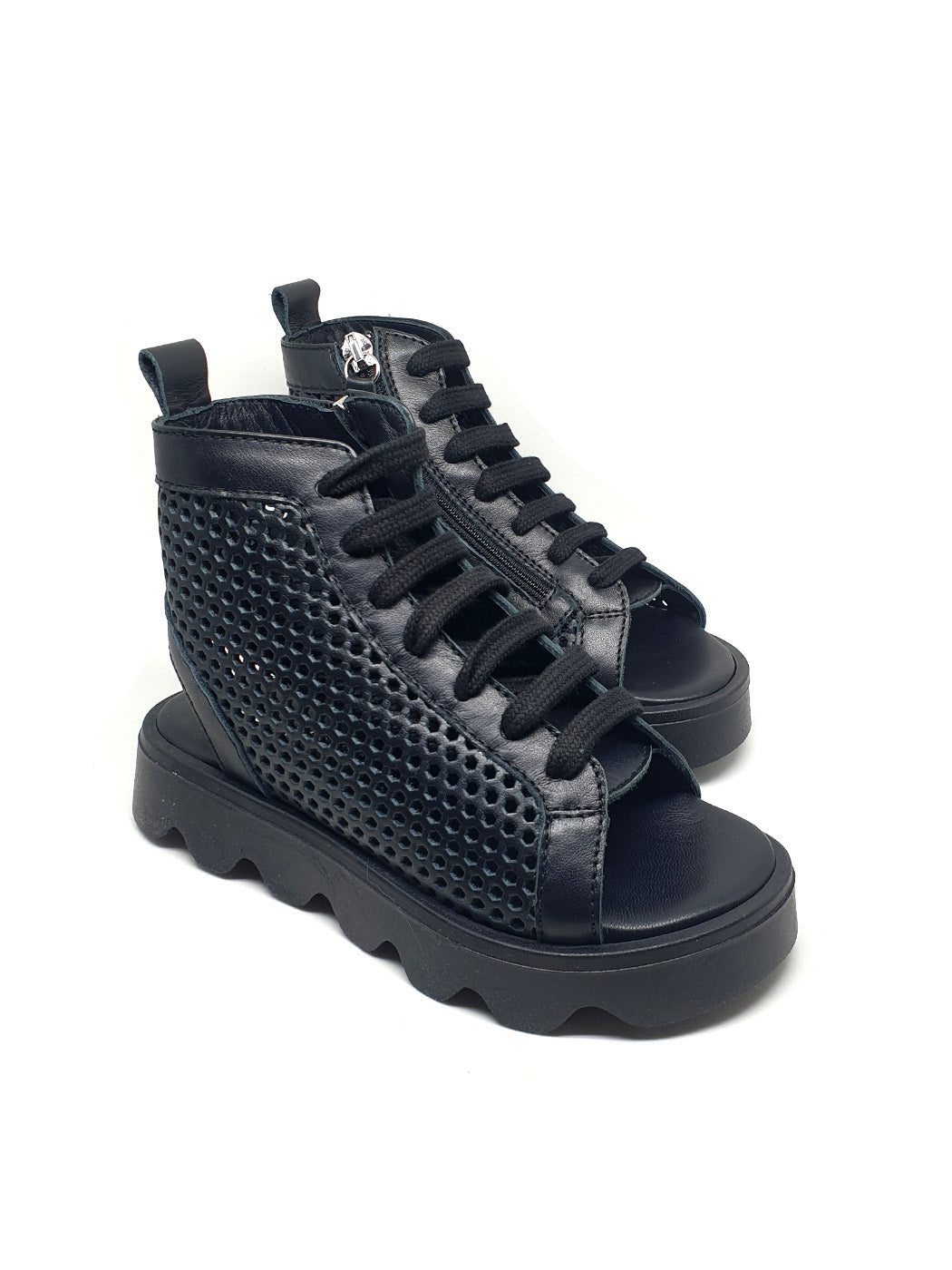 TWINSET kid's leather sandal black - 221GCJ048