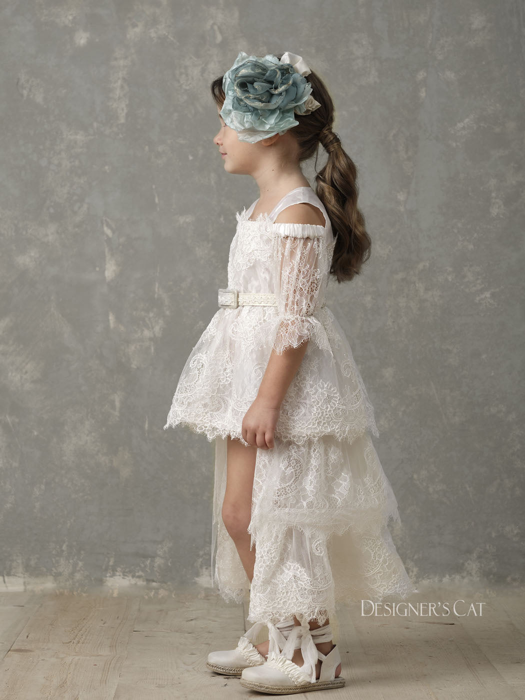 Baptism Girl's Lace Dress - AMFITRITI