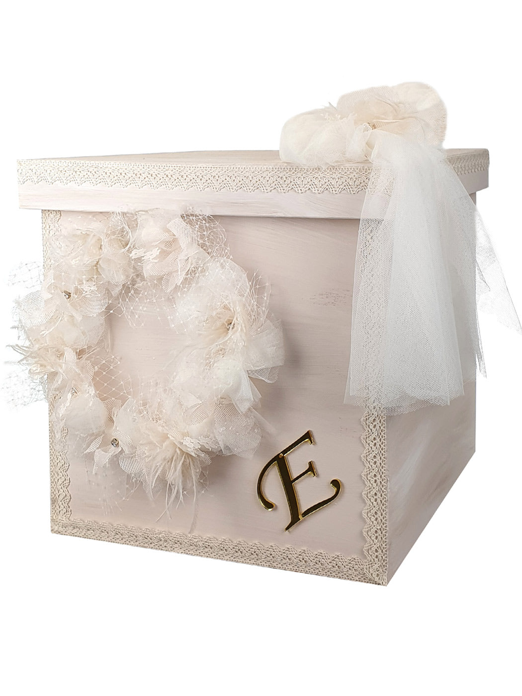Baptism box with flowers for girl - STACY