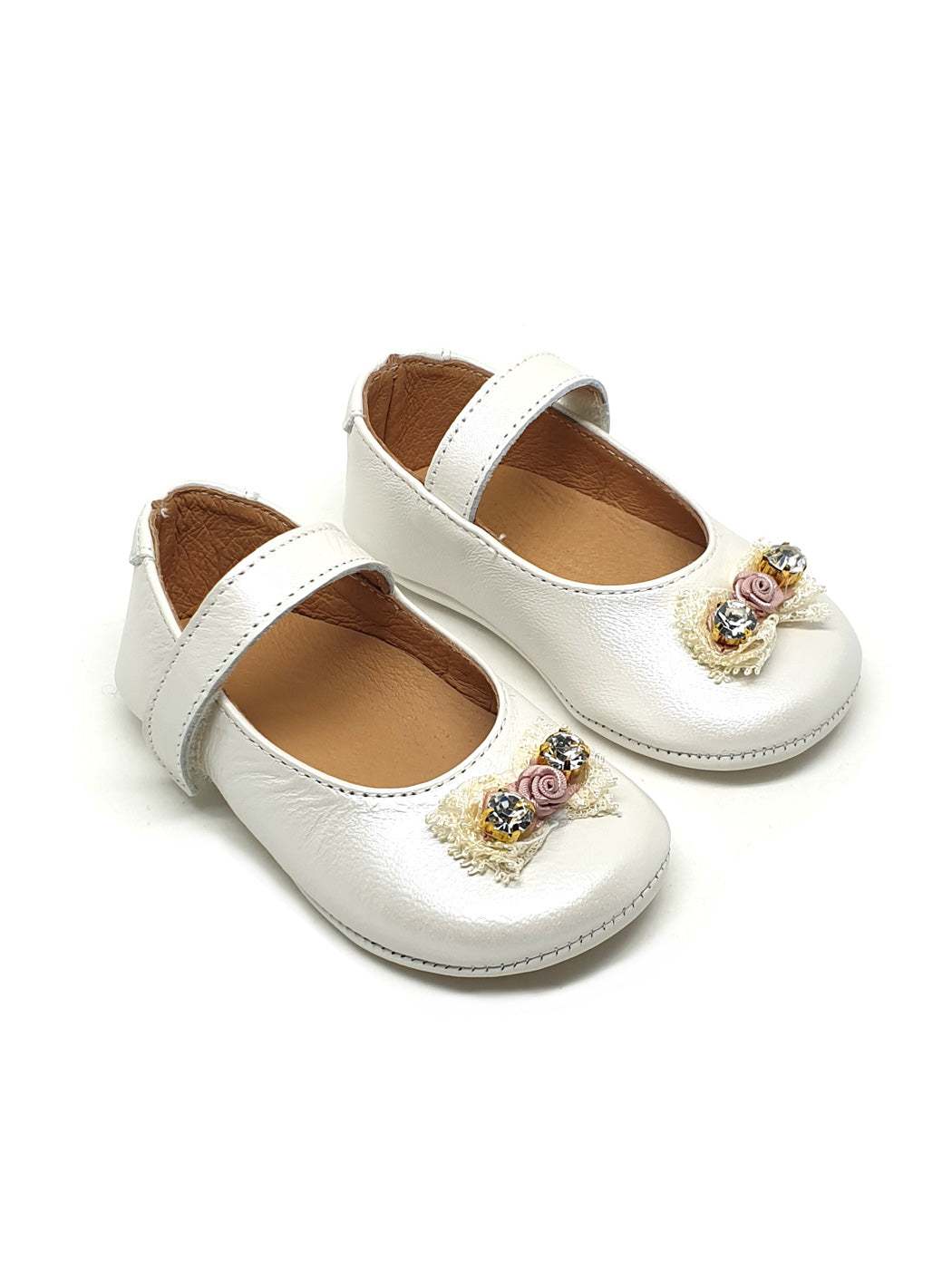 Leather Pre-Walker Shoes for baby-PR-M259-Cream