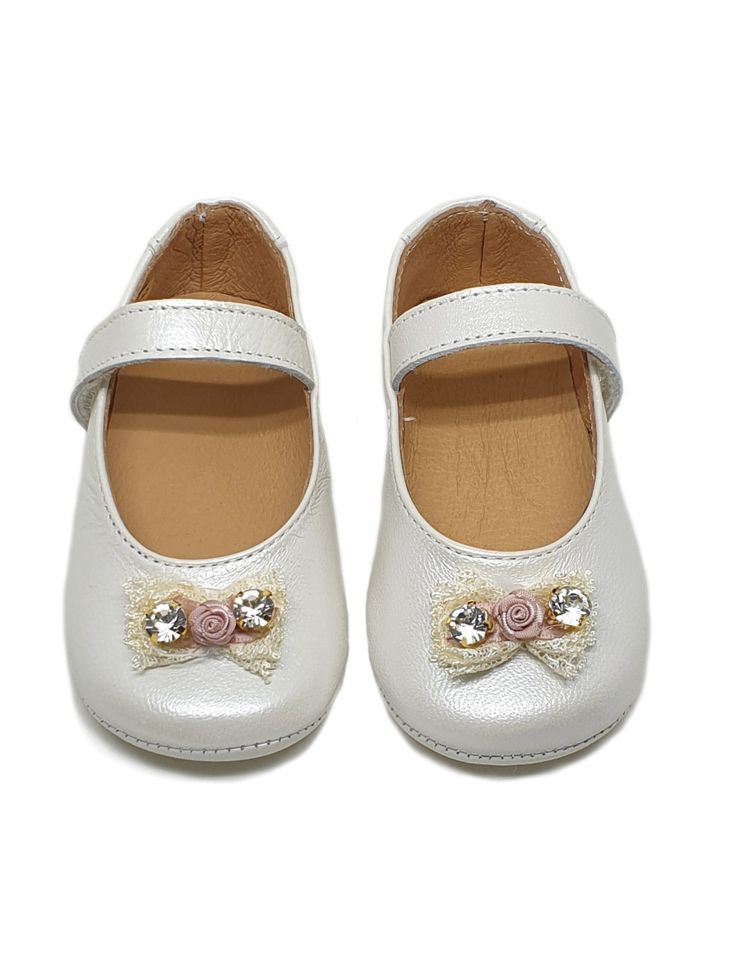 Leather Pre-Walker Shoes for baby-PR-M259-Cream